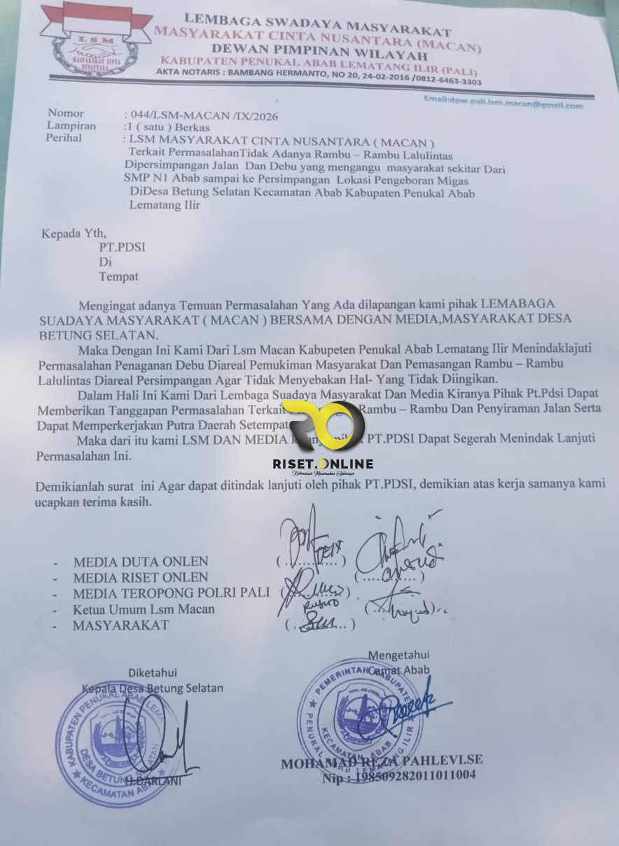 Soroti Ancaman Keselamatan Siswa hingga Dugaan Subkon Ilegal, LSM Cinta Nusantara Layangkan Surat Tu