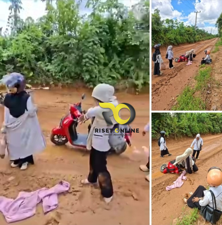 Viral! Guru Terjatuh di Jalan Lumpur, Akses Pendidikan Terancam — Aktivis Soroti Dugaan Pembiaran